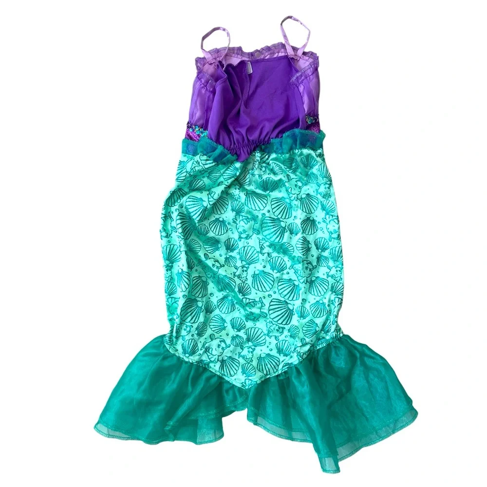 Disney Princess Ariel Dress Costume for Girls Teal/Purple 4-6X